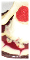 Panna cotta dessert with baked spoon.