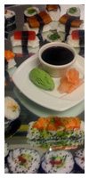 "My sushi creation" for his culinary final exam